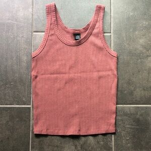 Ribbed Tank Top in Dusty Pink